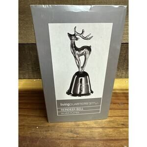 Vintage Living Quarters Silver Plated Reindeer Bell In Case Christmas